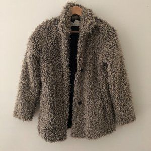 H&M Fuzzy Teddy Coat